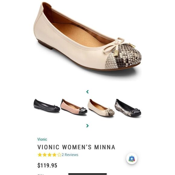 VIONIC Minna Cream Flats - Picture 11 of 12